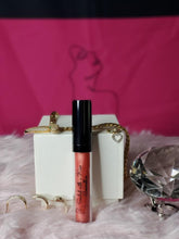 Load image into Gallery viewer, Golden Apricot Lip Shine- round shiny BLK w/Sponge