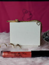 Load image into Gallery viewer, Golden Apricot Lip Shine- round shiny BLK w/Sponge